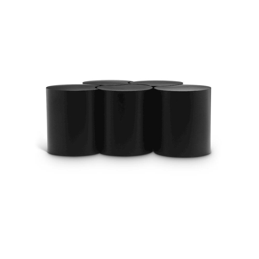 Front. Meridian Furniture - Dimple Black Coffee Table - Black.