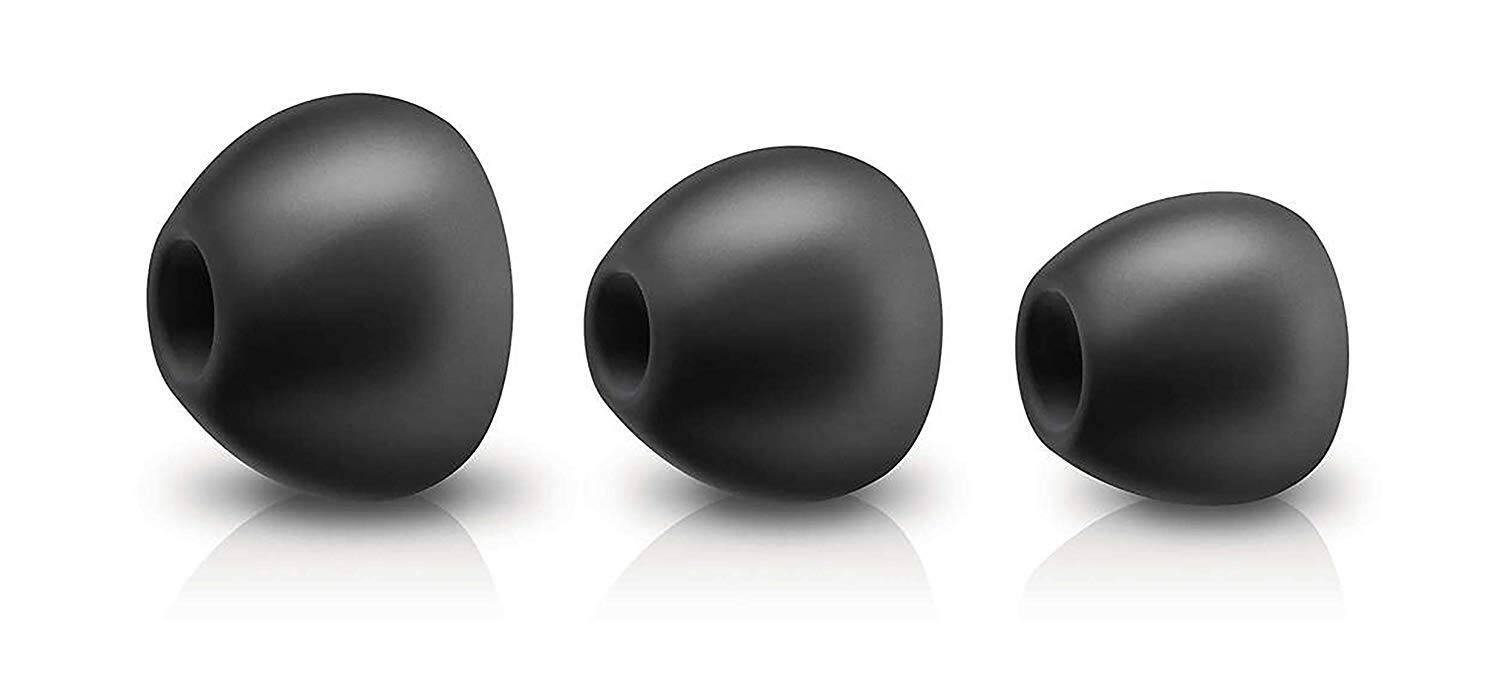 Left. Philips - Wired Earbuds With Microphone, Hi-Res Audio, 3.5mm Jack, Aluminum Build, 3 Extra Eartips (PRO6105BK) - Black.