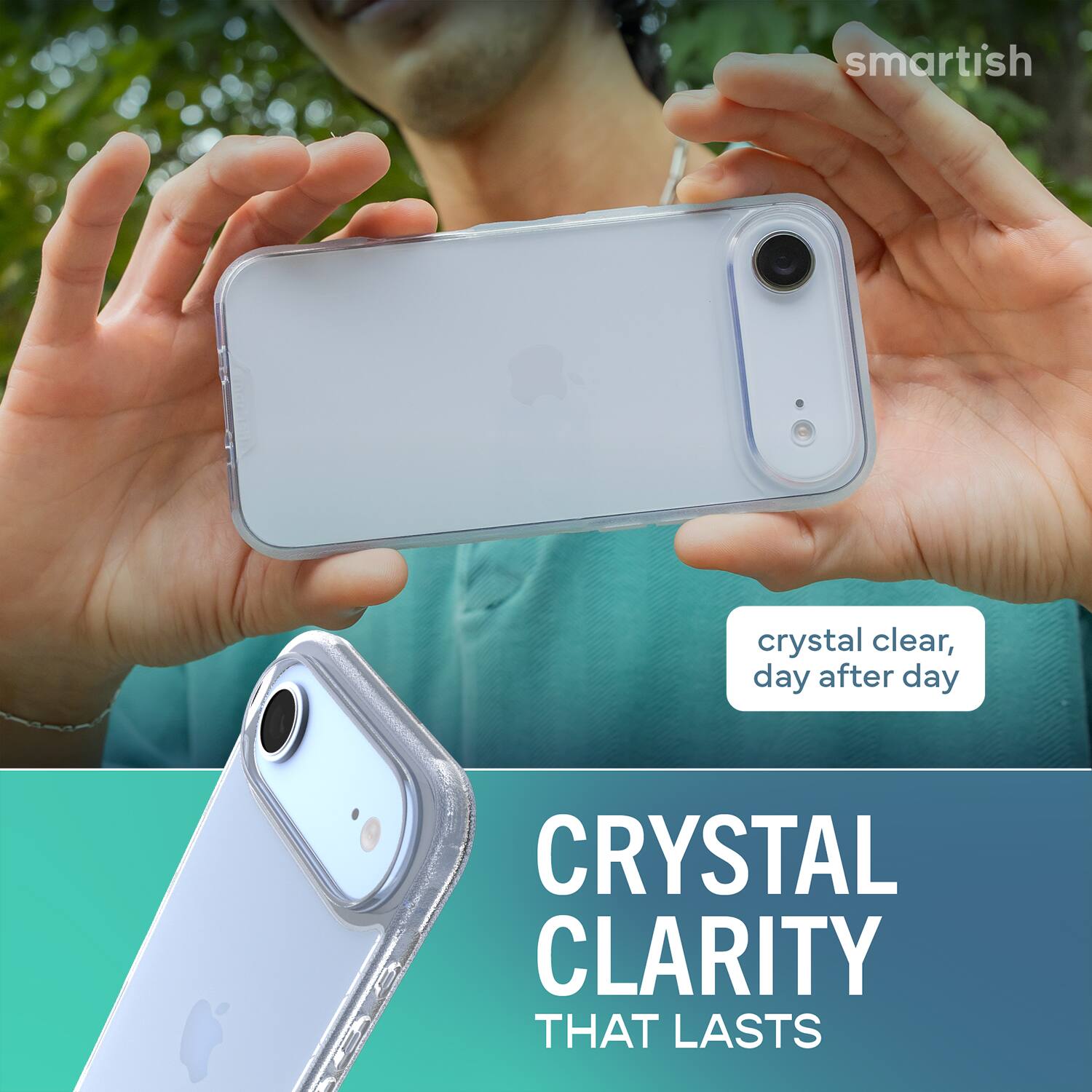 smartish  
crystal clear, day after day  
CRYSTAL CLARITY THAT LASTS