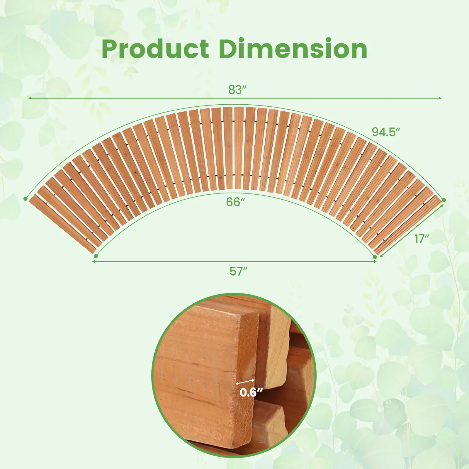 Product Dimension: 83" x 94.5" x 66" x 17" x 57" x 0.6"