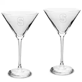 Jardine - Syracuse Orange Two-Piece Traditional 10oz. Martini Glass Set - Multicolor