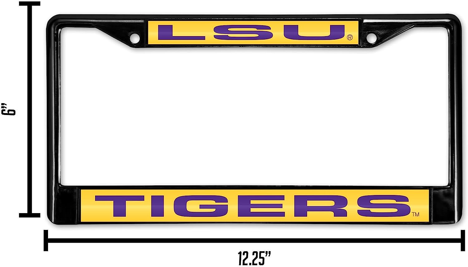 LSU  
TIGERS  

6"  
12.25"