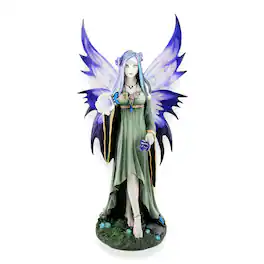 Veronese Design - Anne Stokes `Mystic Aura` Fantasy Fairy Statue - Blue