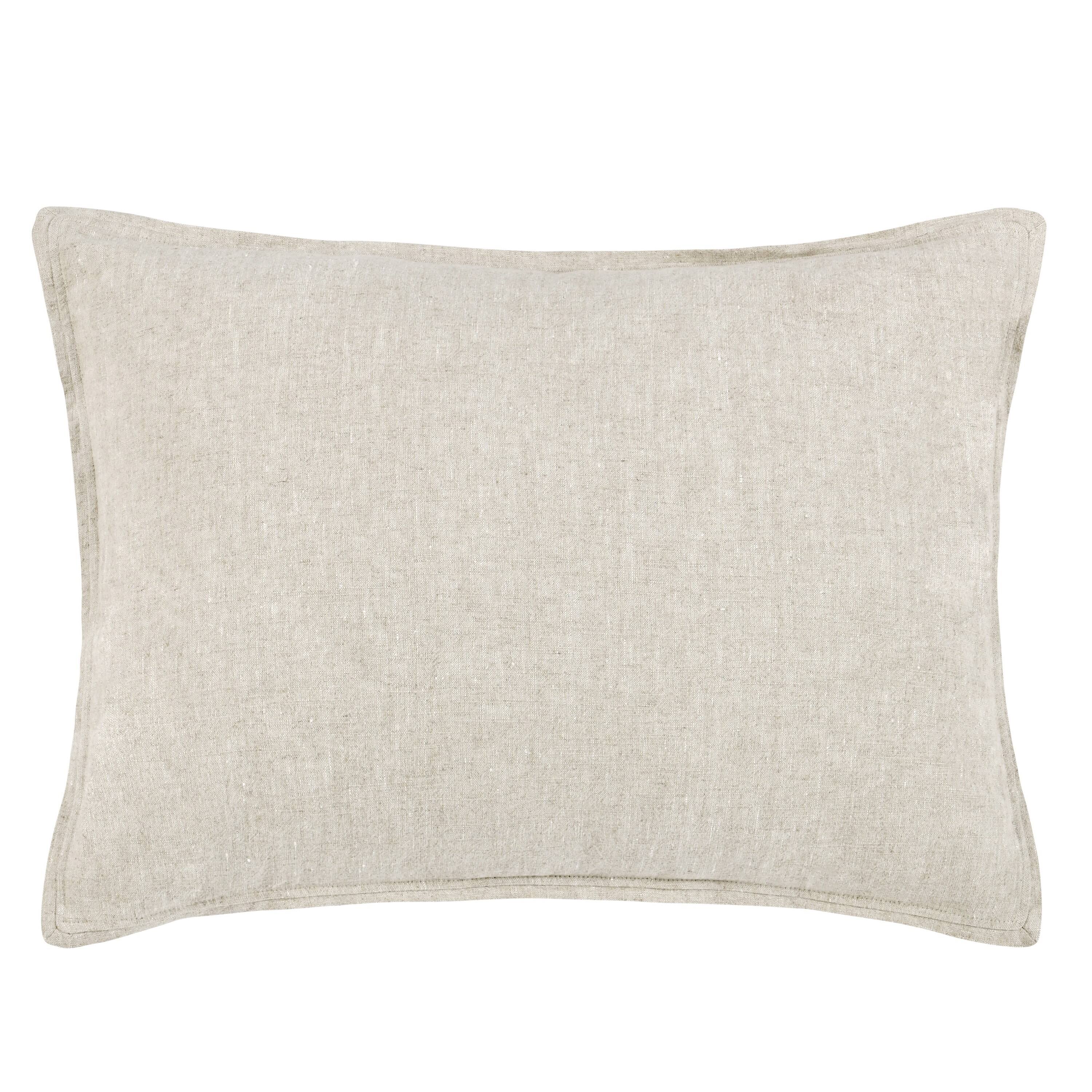 Front. Manhattan Lane - Doji 20 x 26 Standard Pillow Sham, Natural  Cotton, Premium Linen - Brown.