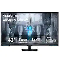 Samsung - Odyssey Neo G7 43" Mini 4K UHD 1ms AMD FreeSync Premium Pro Smart Gaming Monitor with HDR600 - Black - Front_Zoom