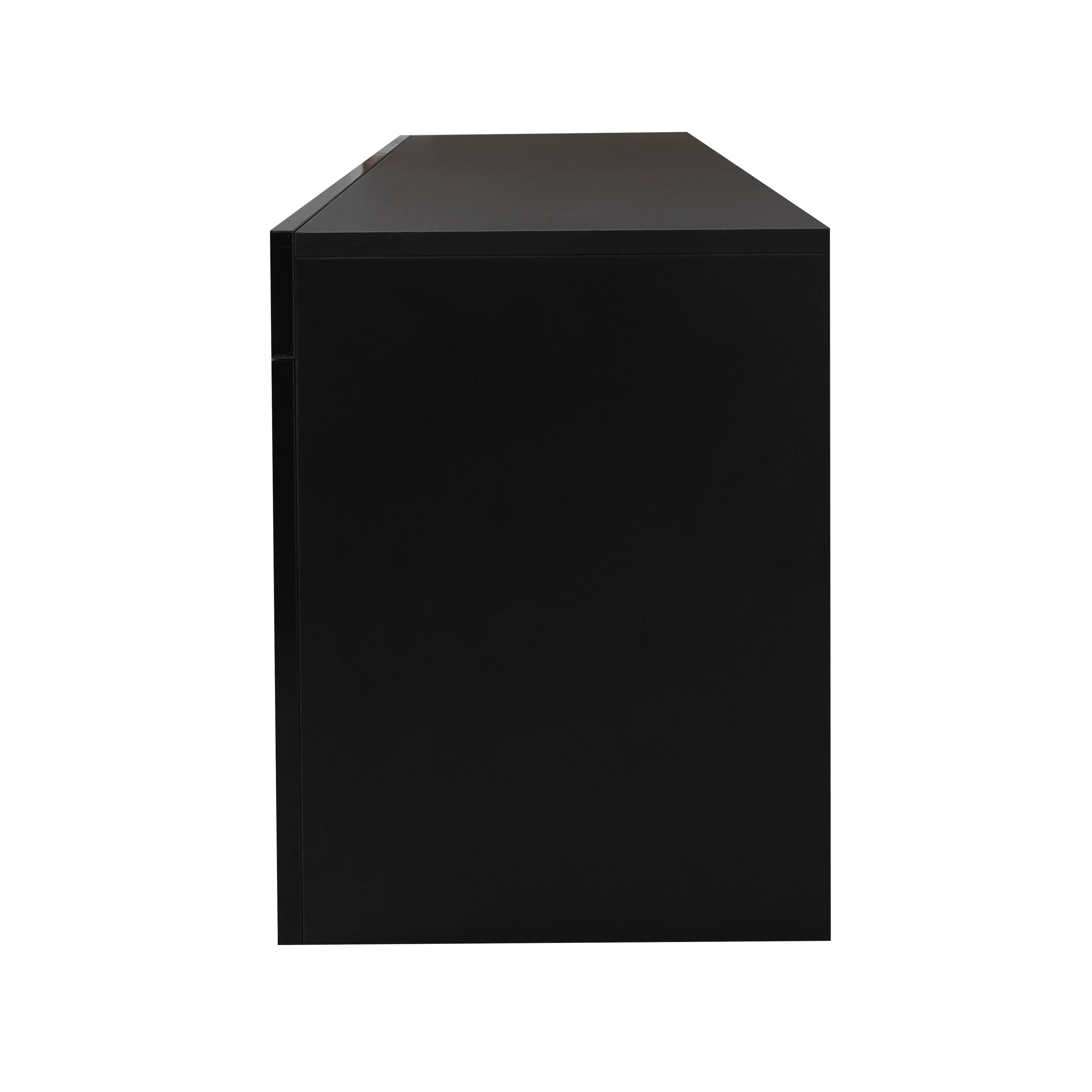 Alt View 4. GOODSILO - Modern Entertainment Center with LED Lights, Fits Up to 50 Inch TVs - Black.