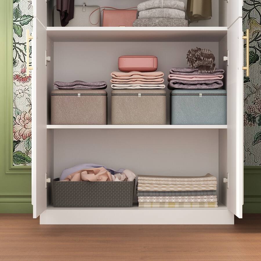 FUFU & GAGA Modern Minimalist Wardrobe Organize in Style White - Best Buy