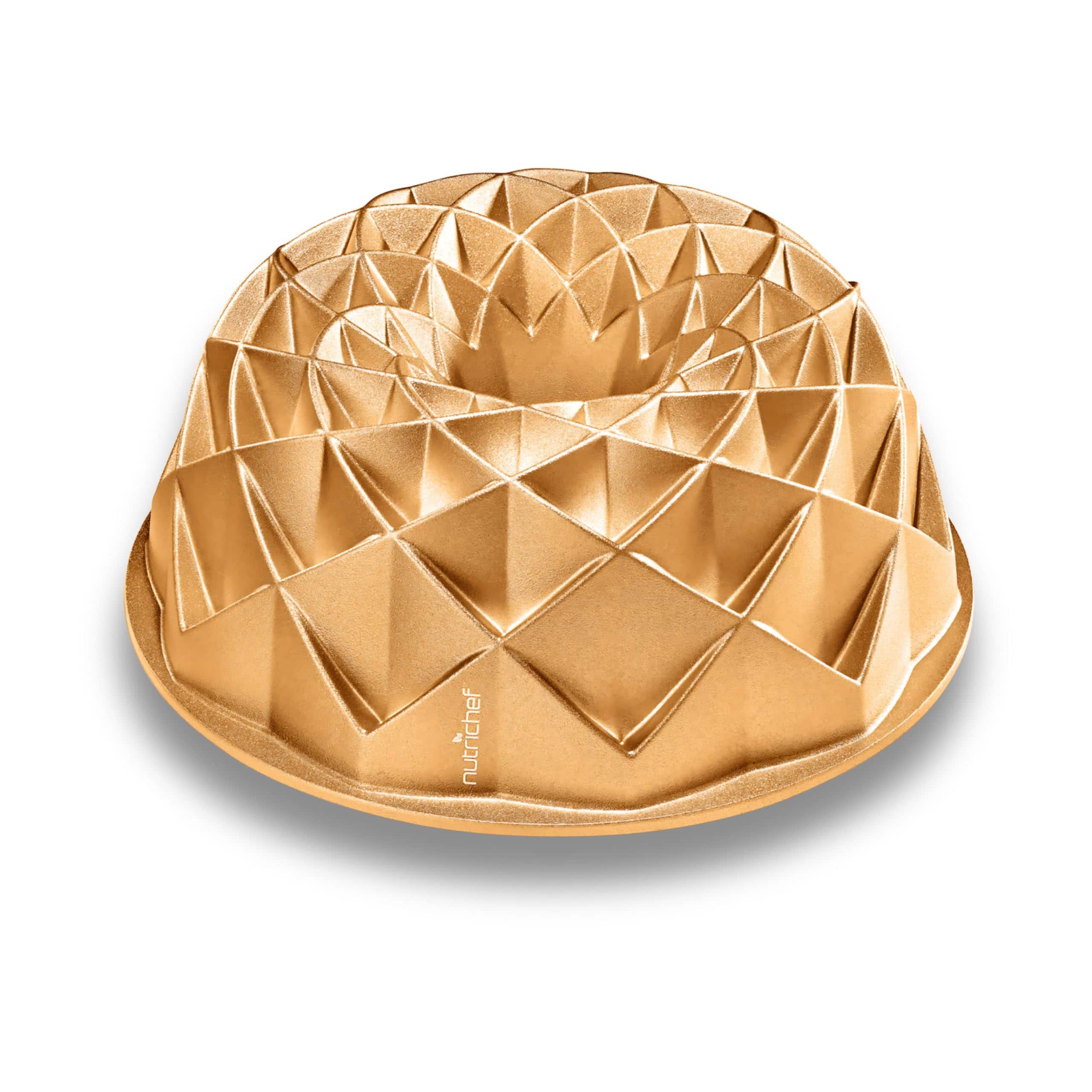 NutriChef - 9-Inch Cake Pan, Nonstick Cast Aluminum Mold for Baking, French Wreath Design for Uniform Baking (NCBUTP26)