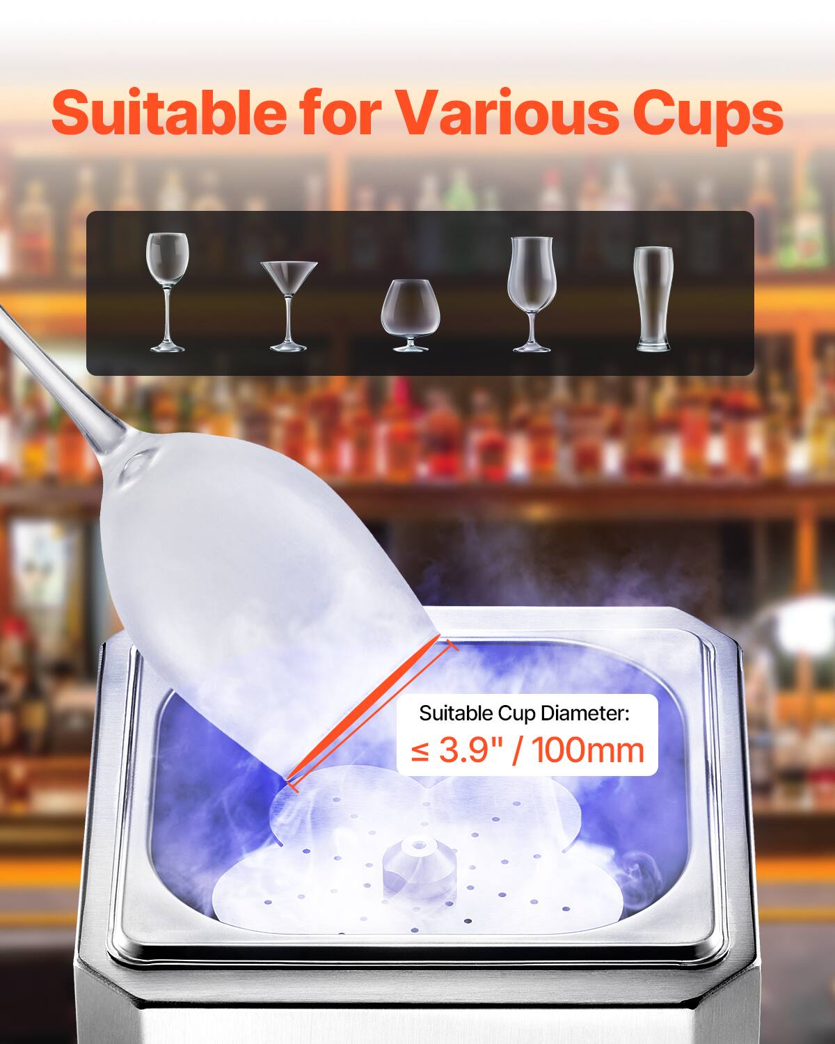 Suitable for Various Cups

Suitable Cup Diameter: ≤ 3.9" / 100mm