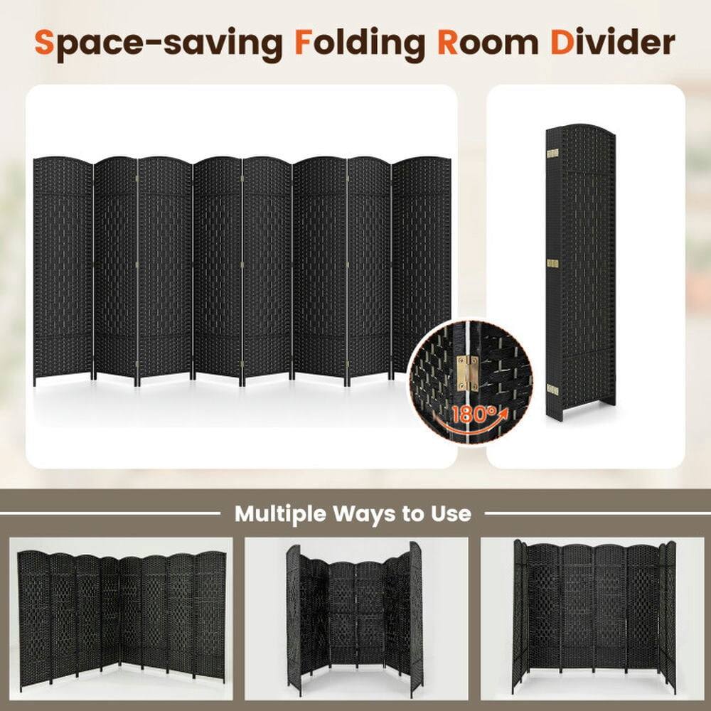 Space-saving Folding Room Divider 180° Multiple Ways to Use