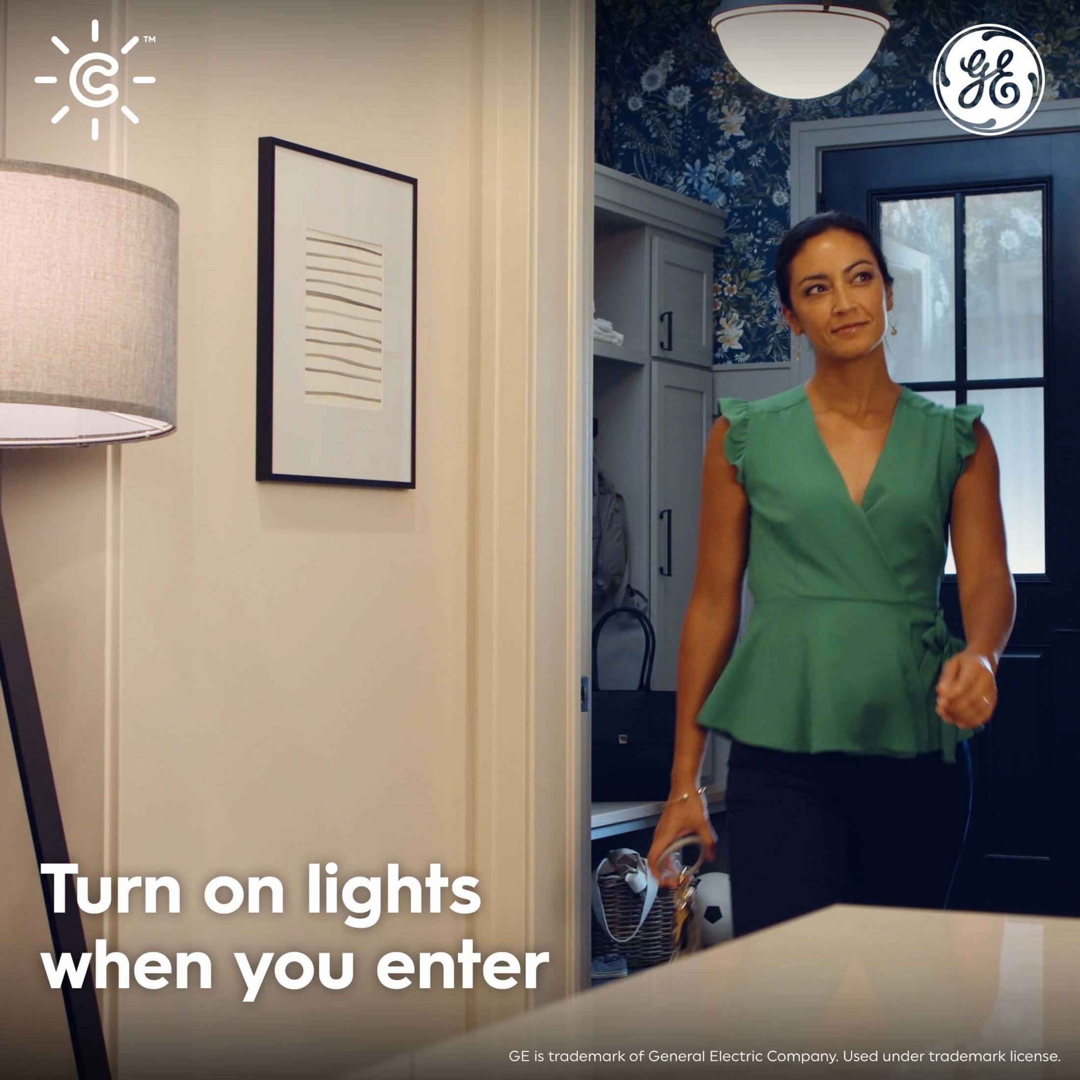 Turn on lights when you enter.