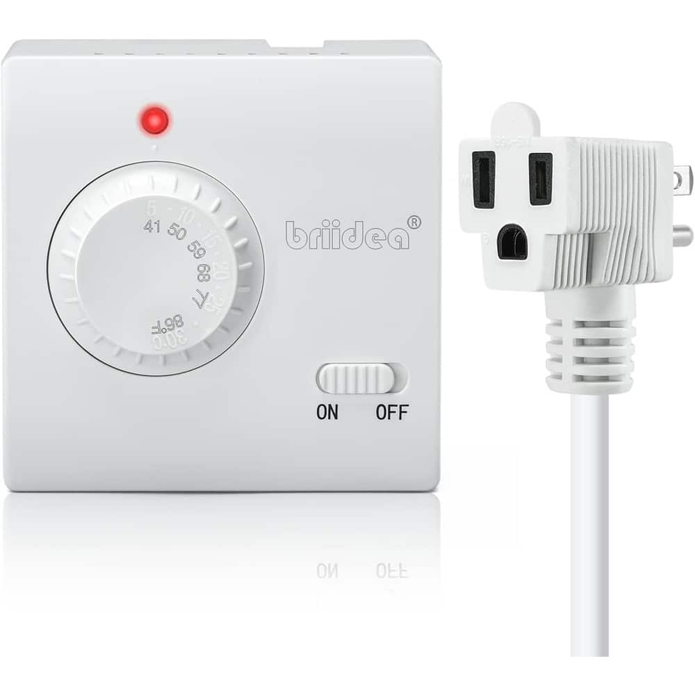 Schertz - Adjustable Plug-In Heating & Cooling Thermostat with LED Indicator,