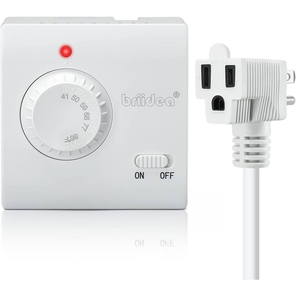 Schertz - Adjustable Plug-In Heating & Cooling Thermostat with LED Indicator,