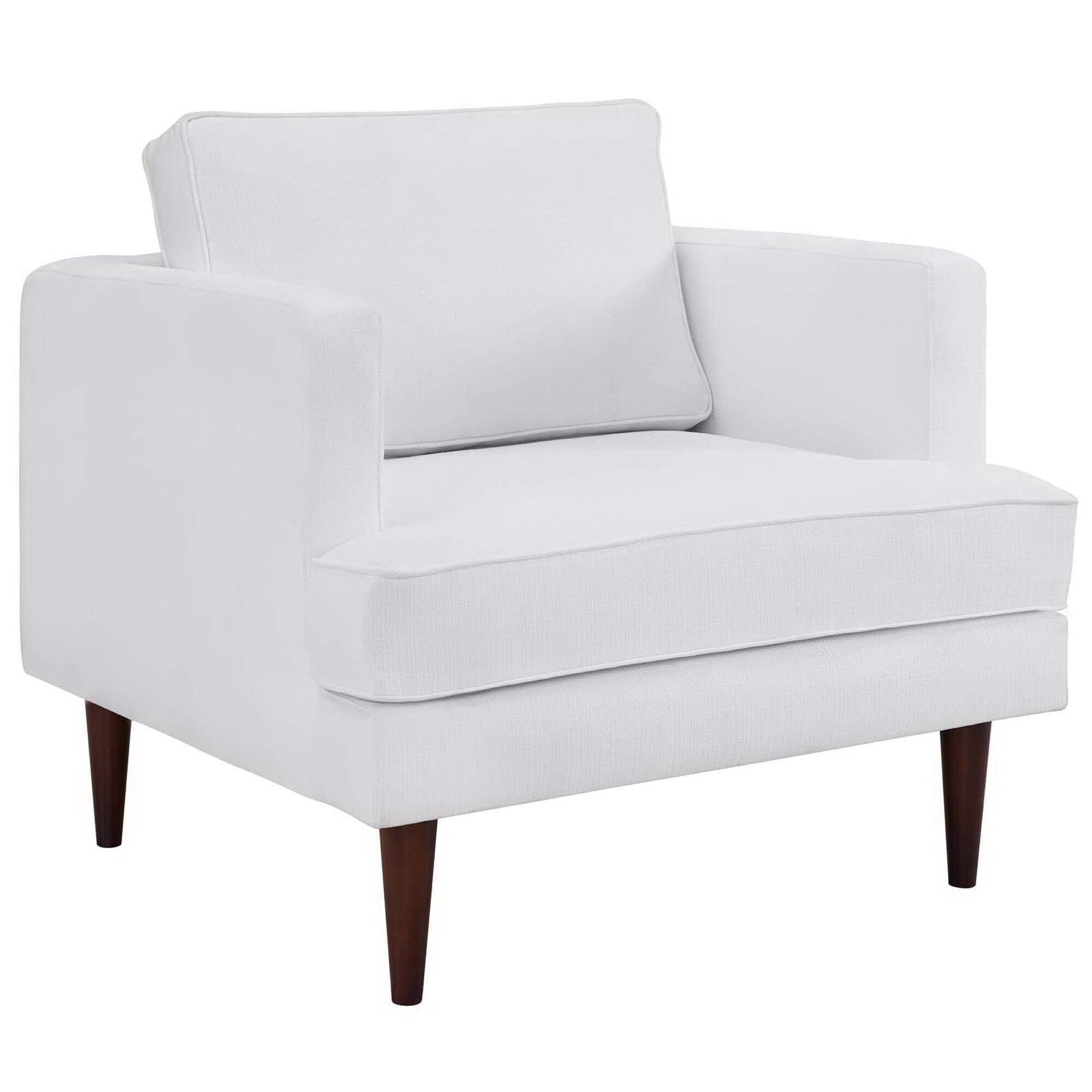 Angle. Modway - Agile Upholstered Fabric Armchair by Modway - White.