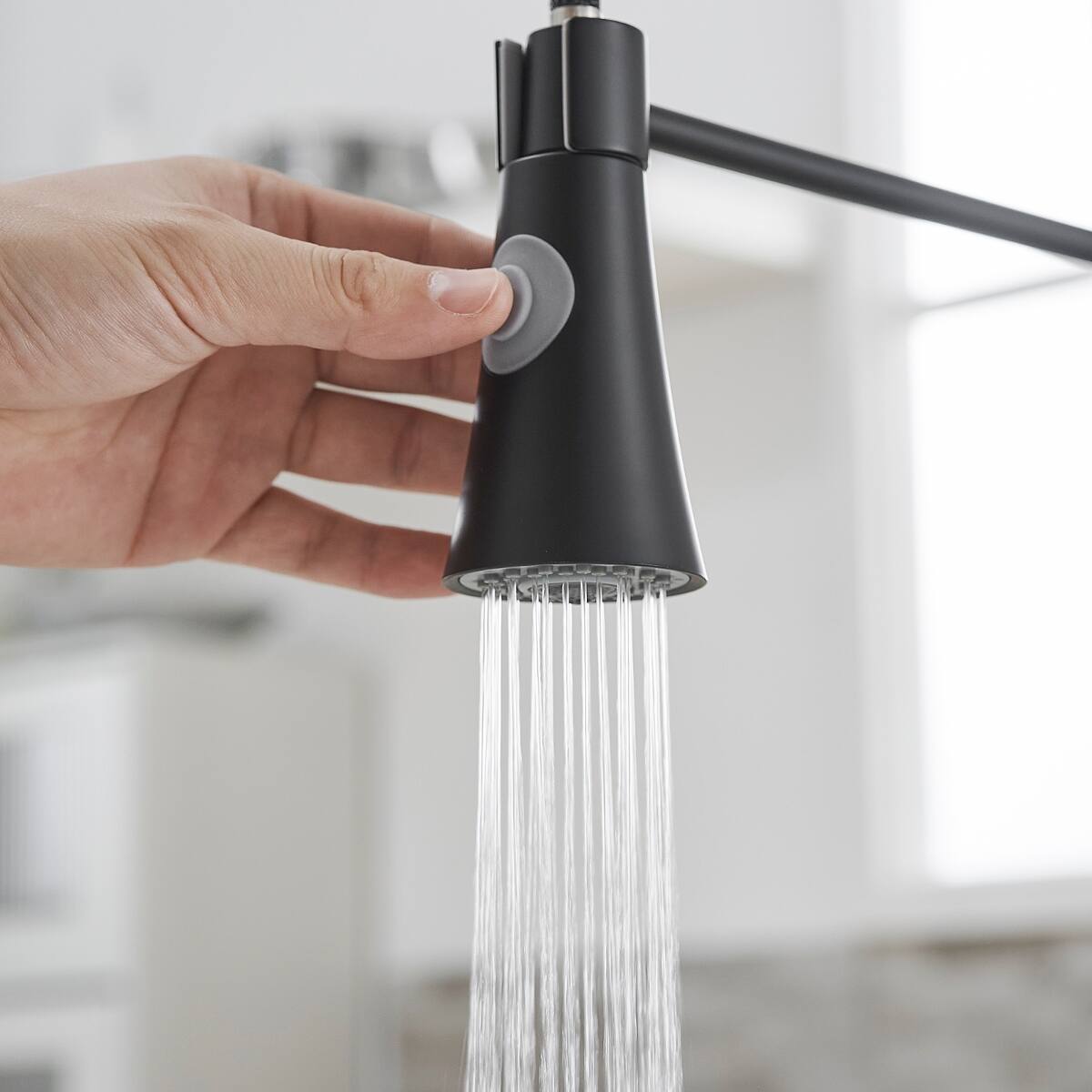 Ropilly Kitchen Faucet with Pull Out Sprayer, Single Handle Single ...