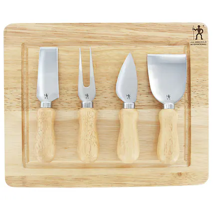 Angle. Henckels - 5-pc Cheese Knife Set - Silver.