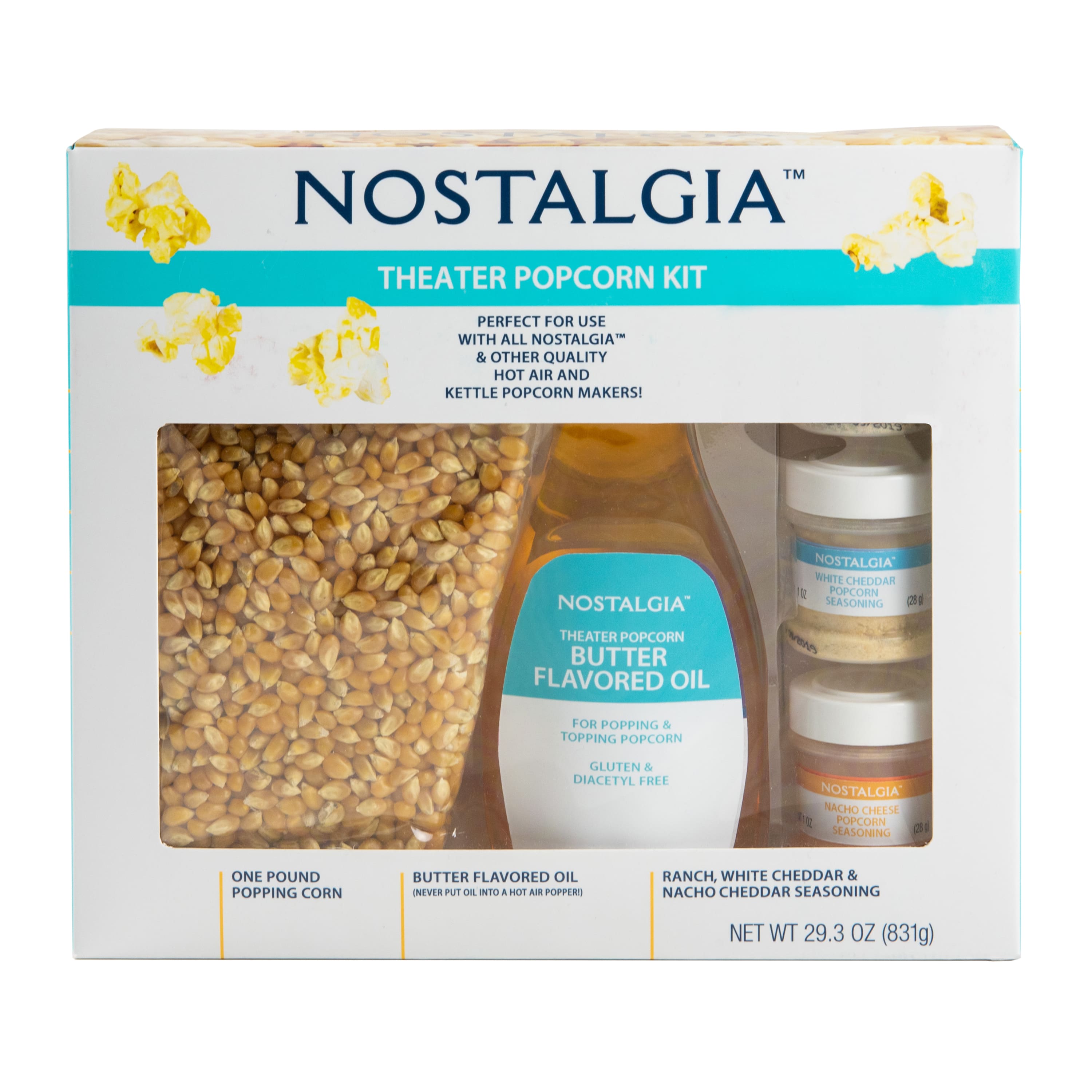 Nostalgia - Hot Air & Kettle Popcorn Kit, 3 Seasonings, Oil, Popcorn Kernels - No color price history on PriceWatchPro