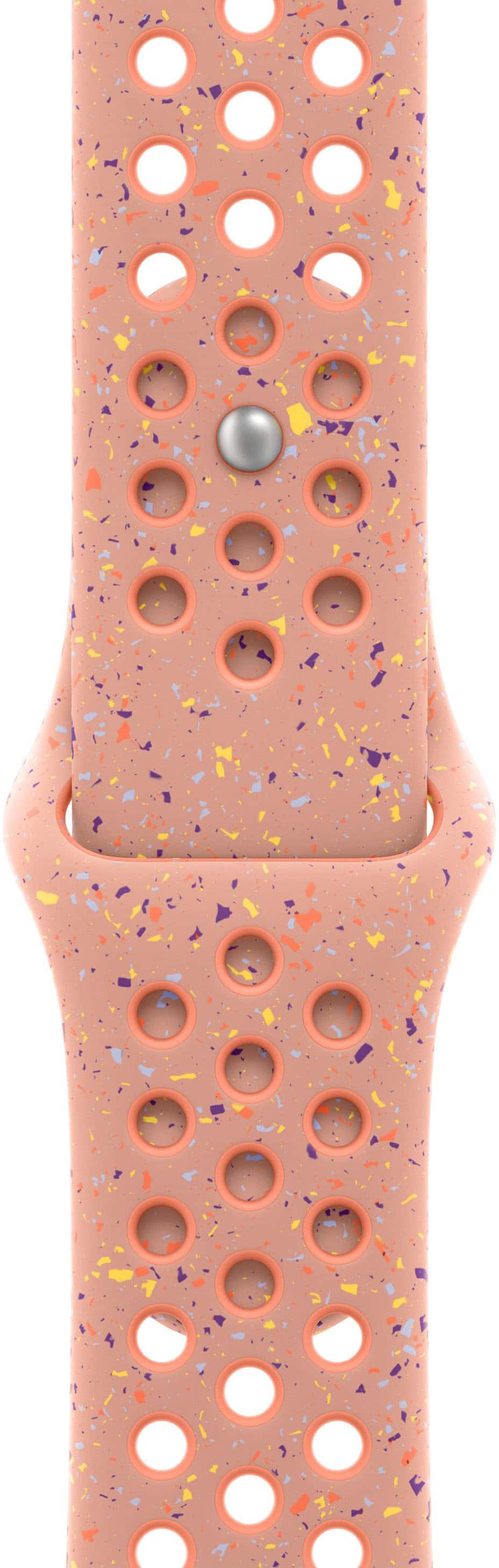 Apple - 42mm Nike Sport Band - S/M - Alpenglow Pink - Front_Zoom