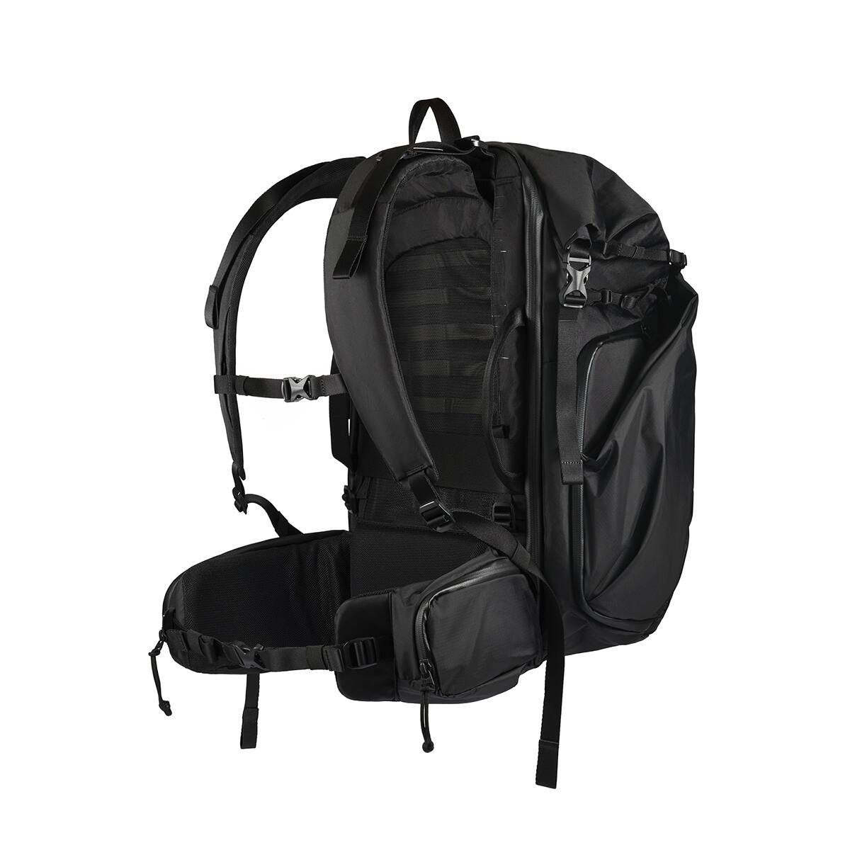 Alt View 3. Urth - Urth Helios 40L Outdoor Backpack (black + Large Core Camera Cube + Rain Cover.