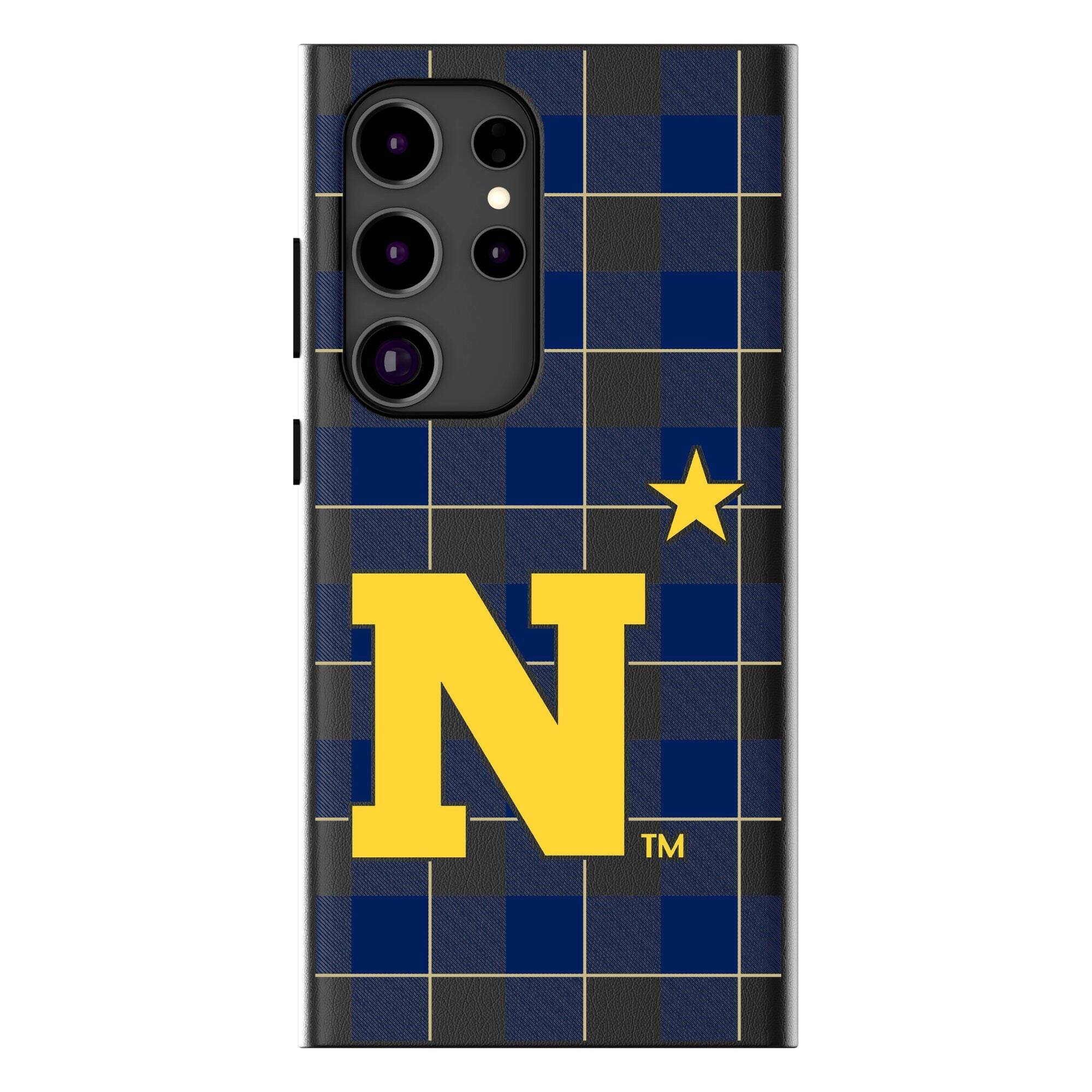 Keyscaper - NCAA - Navy Midshipmen Plaid Galaxy Magnetic Bump Case - S25 - Black price history on PriceWatchPro