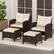 Back. Costway - 2 Pieces Outdoor Patio PE Wicker Ottomans with Removable Cushions Footstools - Mixed Brown + Beige.