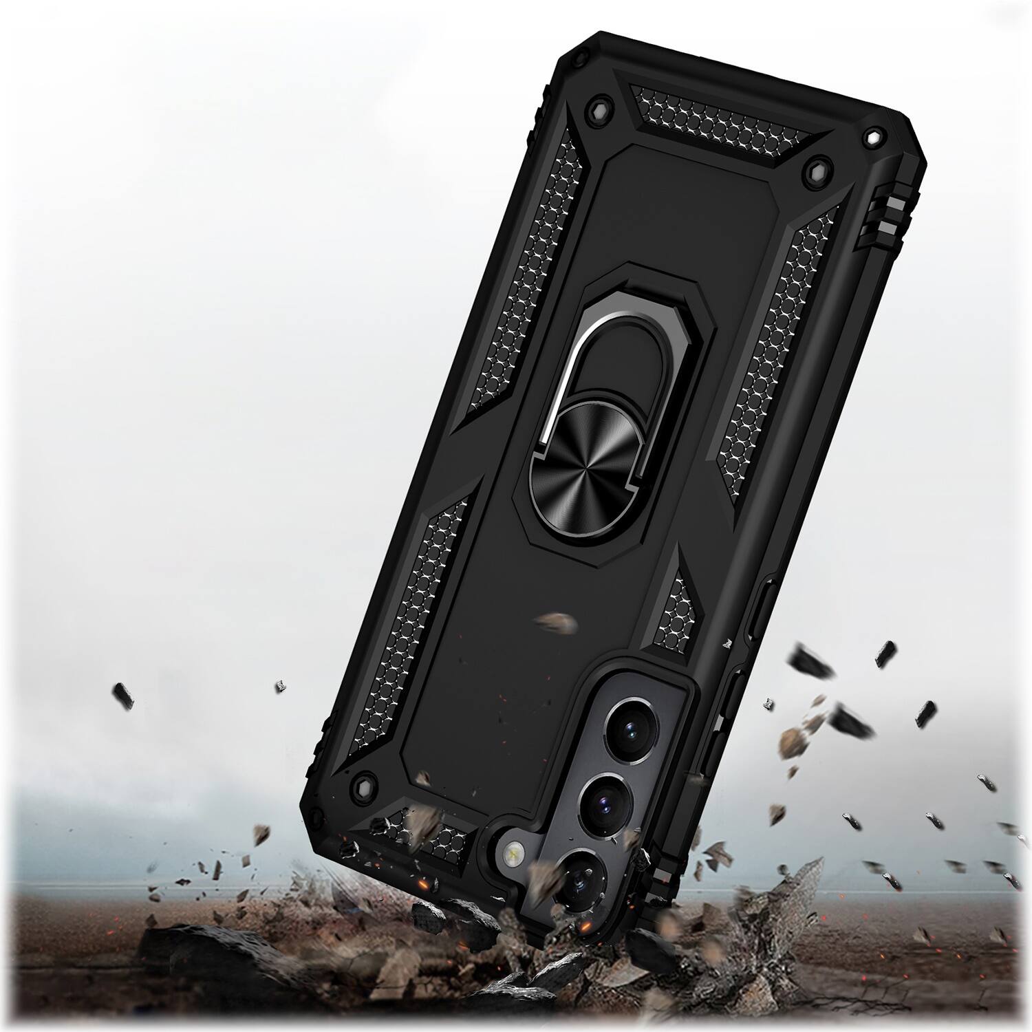 Alt View 15. SaharaCase - Military Kickstand Series Case for Samsung Galaxy S22+ - Black.