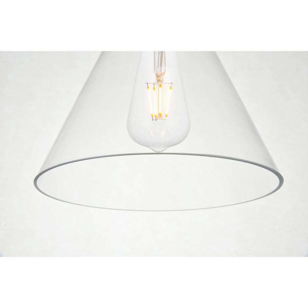 Back. Living District - Destry 3 Lights Black Pendant With Clear Glass - Black And Clear.