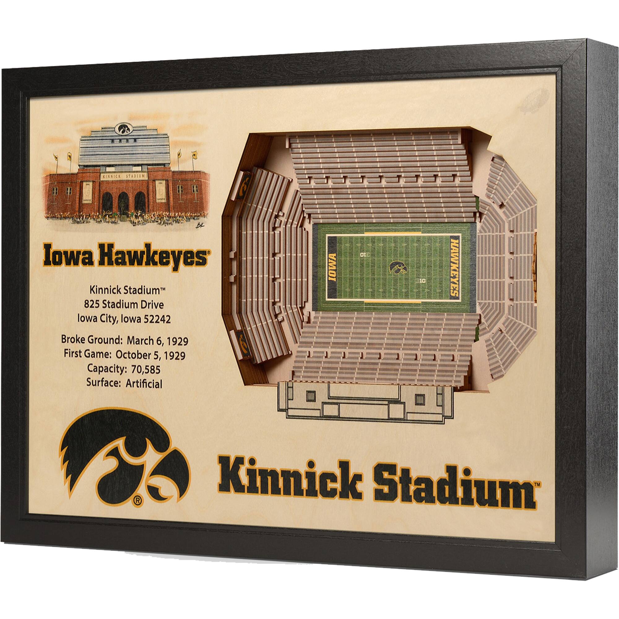 Iowa Hawkeyes 25.5" x 19.5" Kinnick Stadium Stadium Views Wall Art