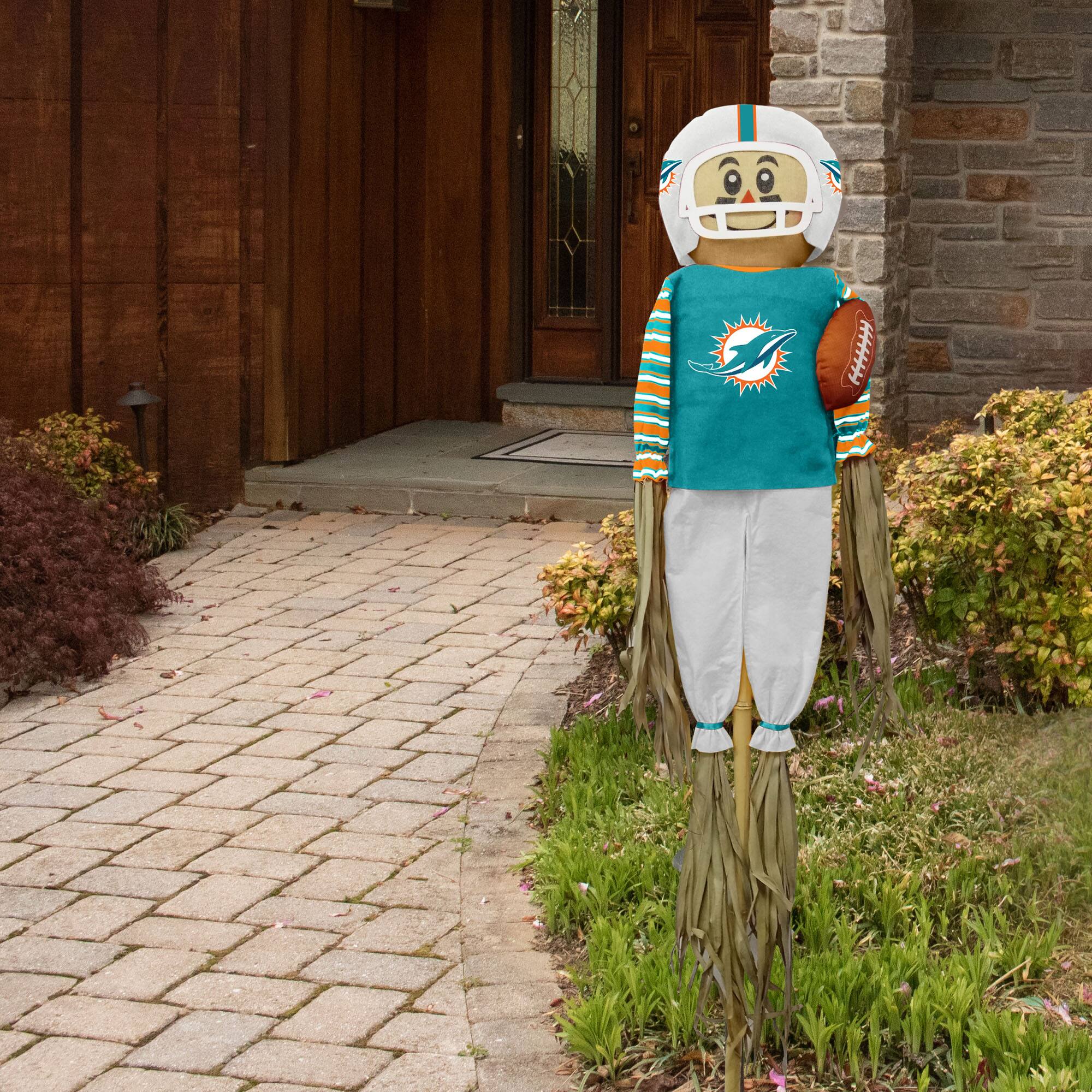 Alt View 2. Sporticulture - Miami Dolphins 5' Team Pride Scarecrow - Multicolor.