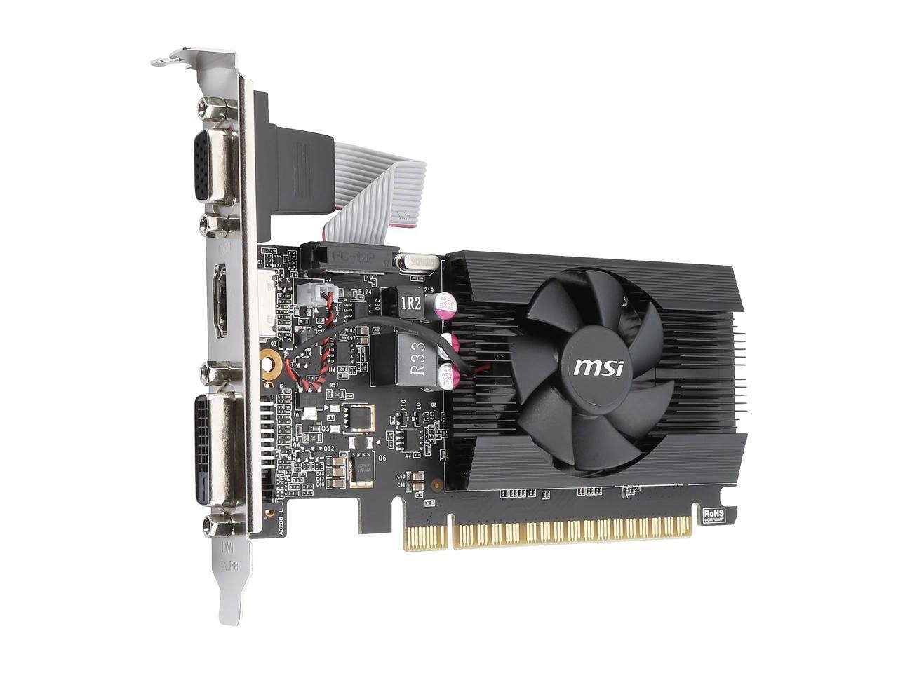 MSI GeForce GT 710 2GB DDR3 PCI Express 2.0 Low Profile Graphics