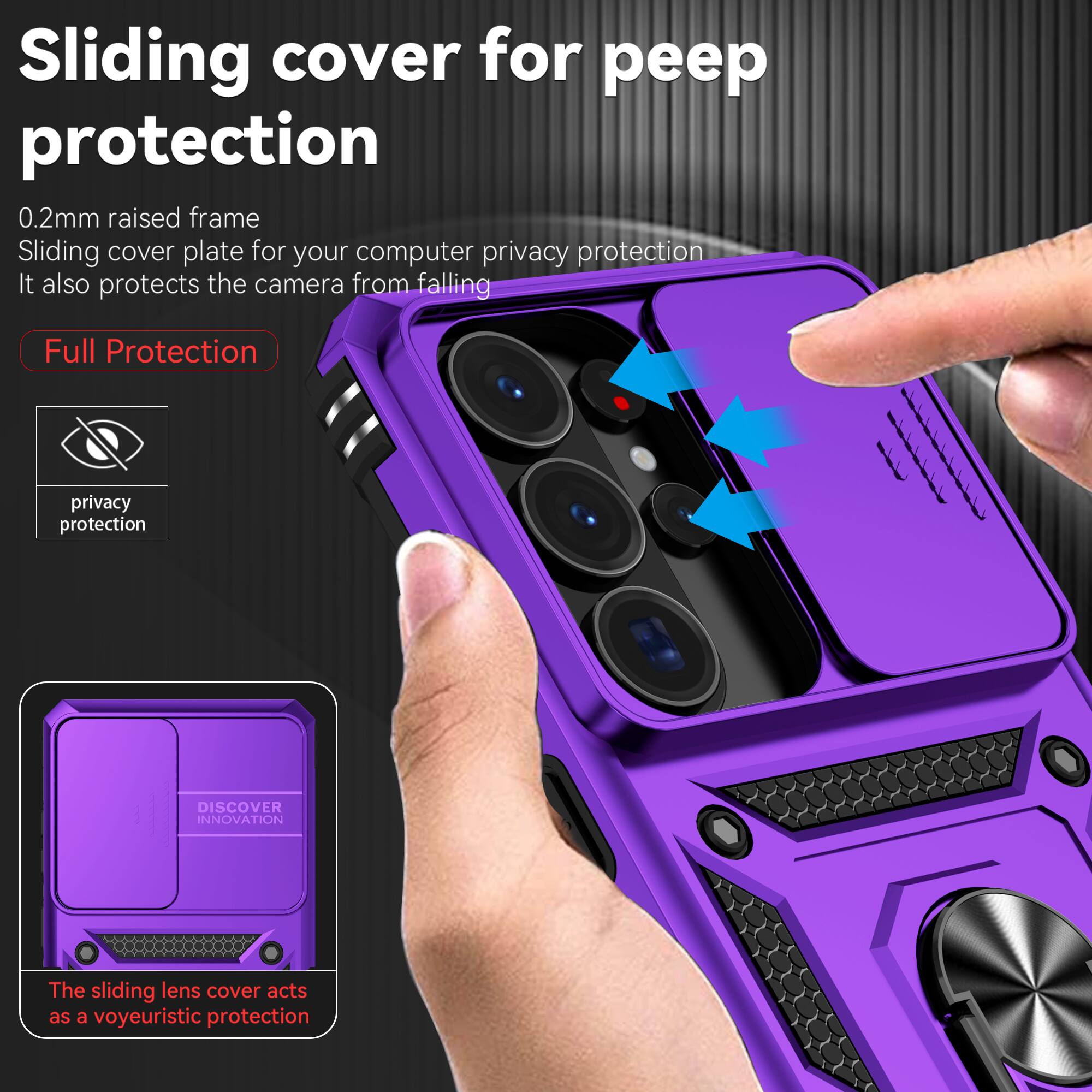 Sliding cover for peep protection

0.2mm raised frame
Sliding cover plate for your computer privacy protection
It also protects the camera from falling

Full Protection

privacy protection

DISCOVER INNOVATION

The sliding lens cover acts as a voyeuristic protection