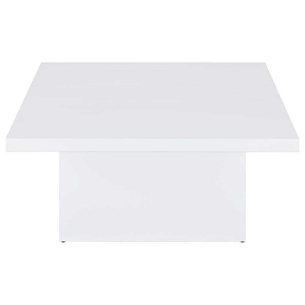 Alt View 5. Coaster Co. of America - Devar 3-piece Square Coffee End Table Set White High Gloss - White High Gloss.