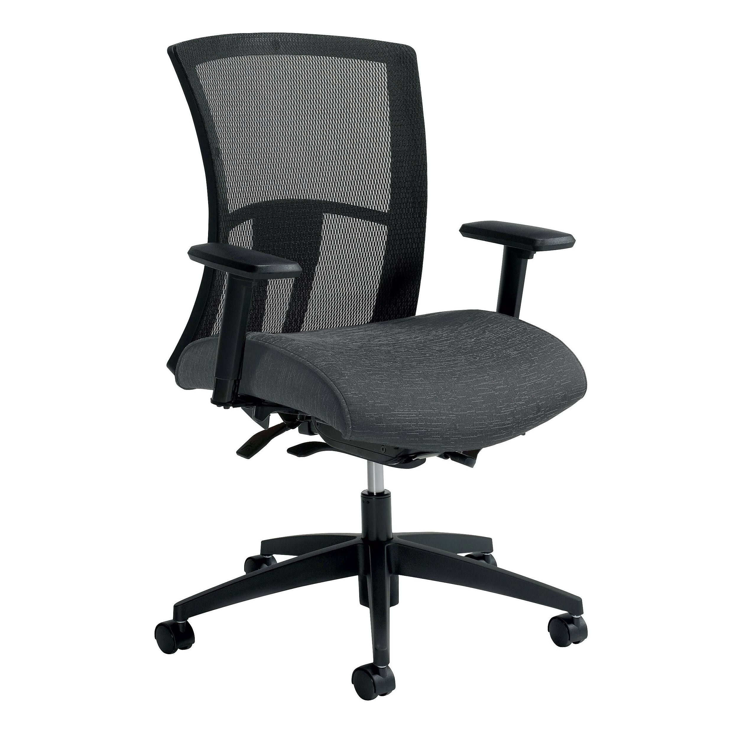 Alt View 1. Global - Vion Mesh Mid-Back Weight Sensing Synchro - Tilter Task Chair, Granite Rock (6322-8-UR20) - Granite Rock.