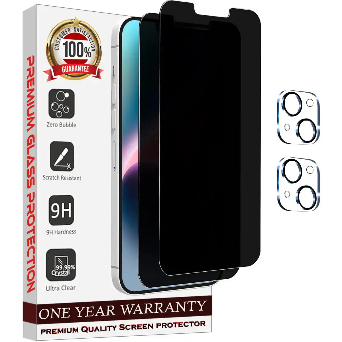 CUSTOMER 100% SATISFACTION GUARANTEE  
PREMIUM Zero Bubble GLASS Scratch Resistant 9H 9H Hardness PROTECTION  
ONE Ultra Crystal 99.99% Clear YEAR WARRANTY SCREEN PROTECTOR  
PREMIUM QUALITY