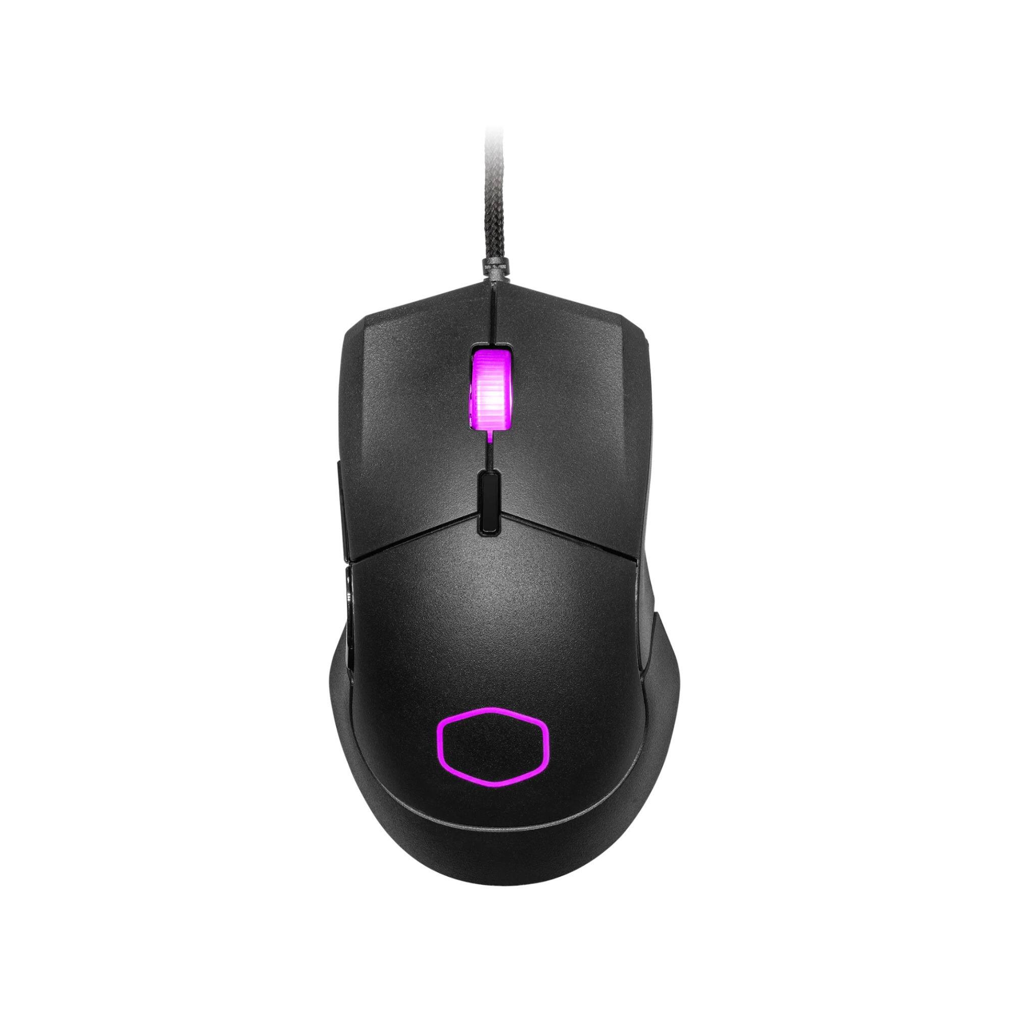 Front. Cooler Master - Cooler Master MM310 Wire Gaming Mouse with 12000 DPI Sensor (Black) - Black.