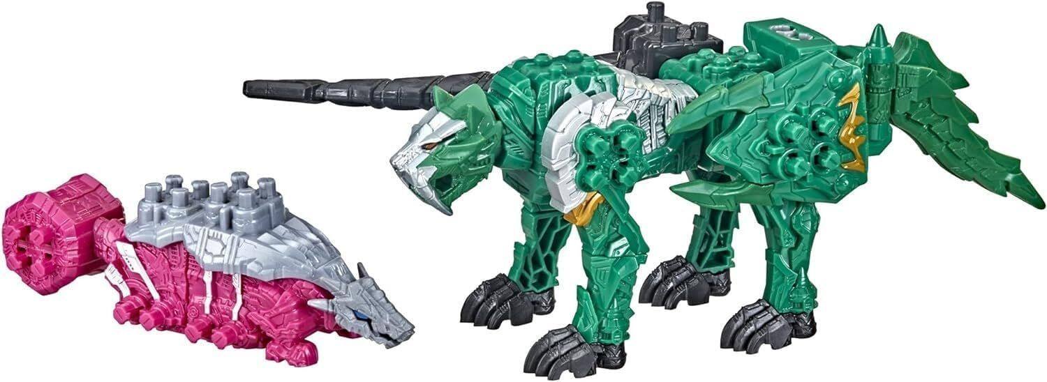 Alt View 1. Hasbro - Power Rangers Dino Fury Pink Ankylo Hammer and Green Tiger Claw Zord.