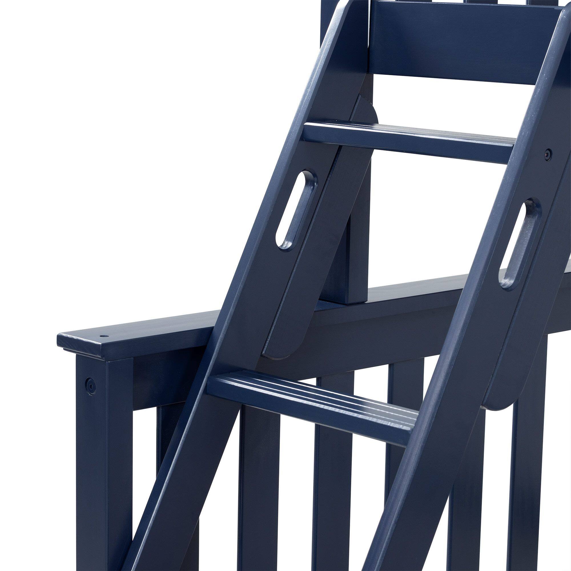 Alt View 8. Plank+Beam - Classic Twin over Full Bunk Bed Bed + Trundle, Blue - Blue.