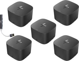 HP - Thunderbolt Dock 230W G2 3VL22AV#ABA Bundle with Dockztorm Hub, Dual 4K Display Support, USB-A, VGA & Ethernet 5Pack - Black
