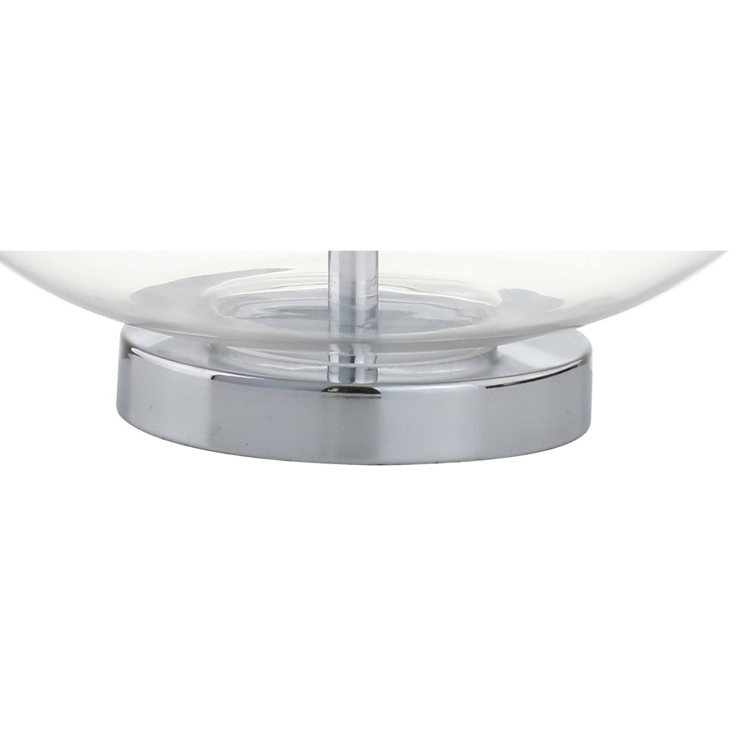 Alt View 7. Jonathan Y - Cecile 25.5" Glass Teardrop LED Table Lamp, Clear/Chrome (Set of 2) - Clear.