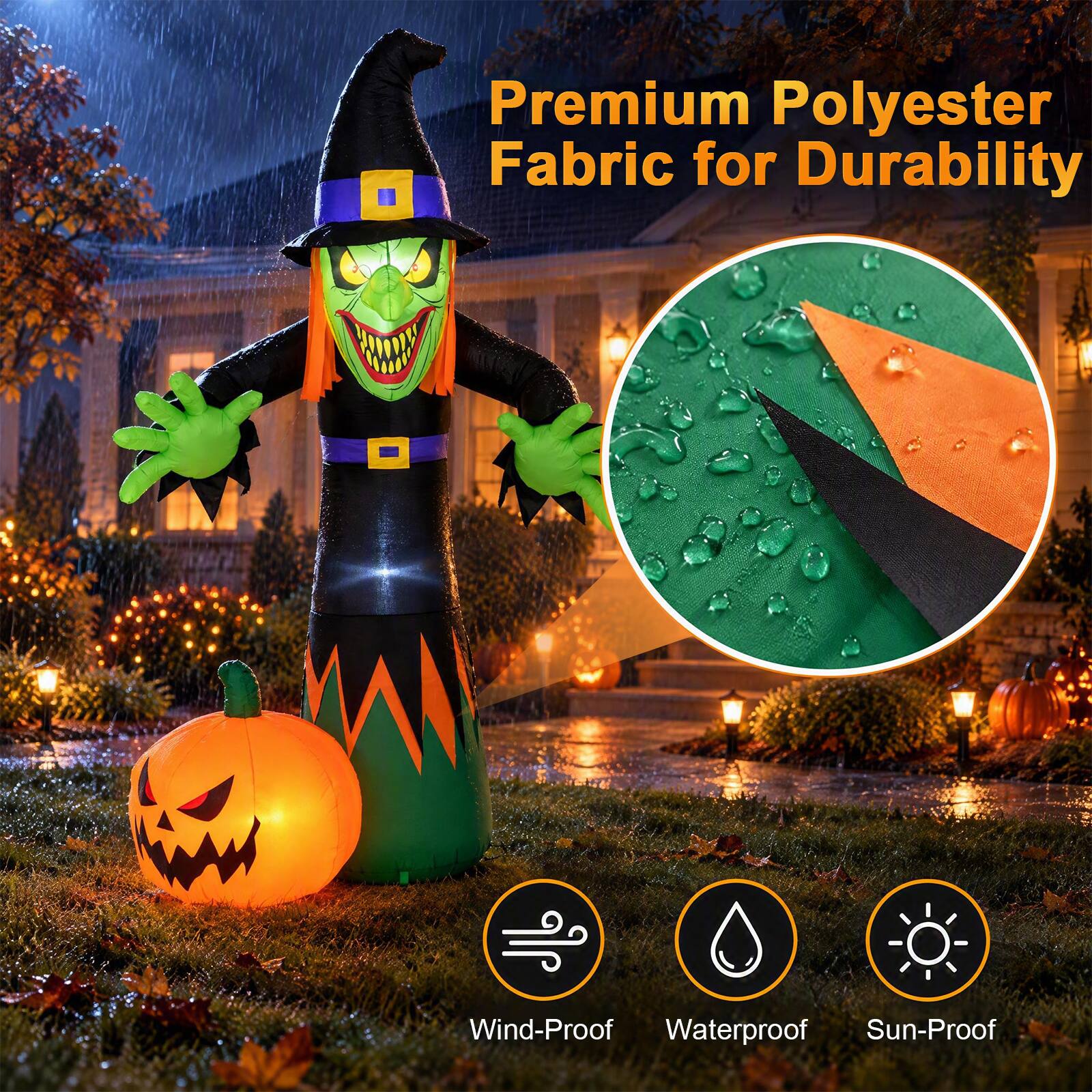 Premium Polyester Fabric for Durability

Wind-Proof Waterproof Sun-Proof