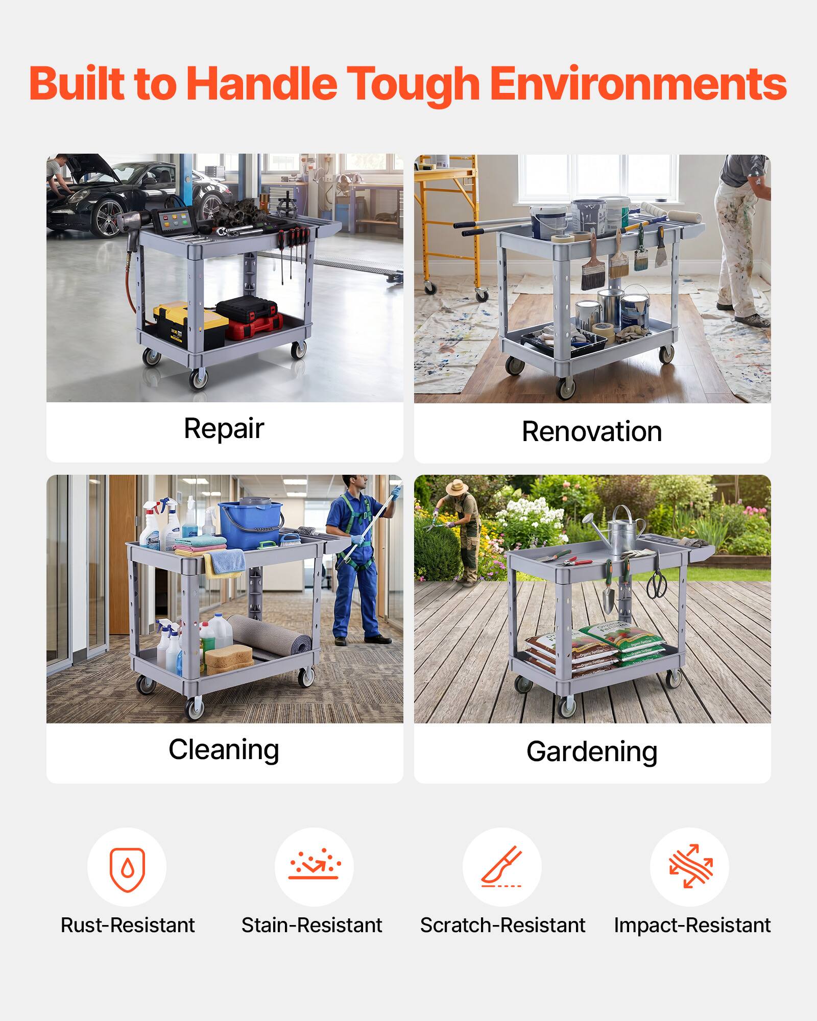 Built to Handle Tough Environments

Repair
Renovation
Cleaning
Gardening

Rust-Resistant
Stain-Resistant
Scratch-Resistant
Impact-Resistant