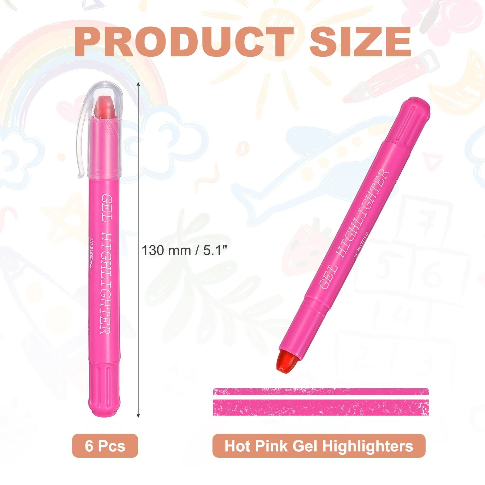 PRODUCT SIZE  
NT 2PUA GEL HIGHLIGHTER  
130 mm / 5.1"  
6 Pcs  
Hot Pink Gel Highlighters
