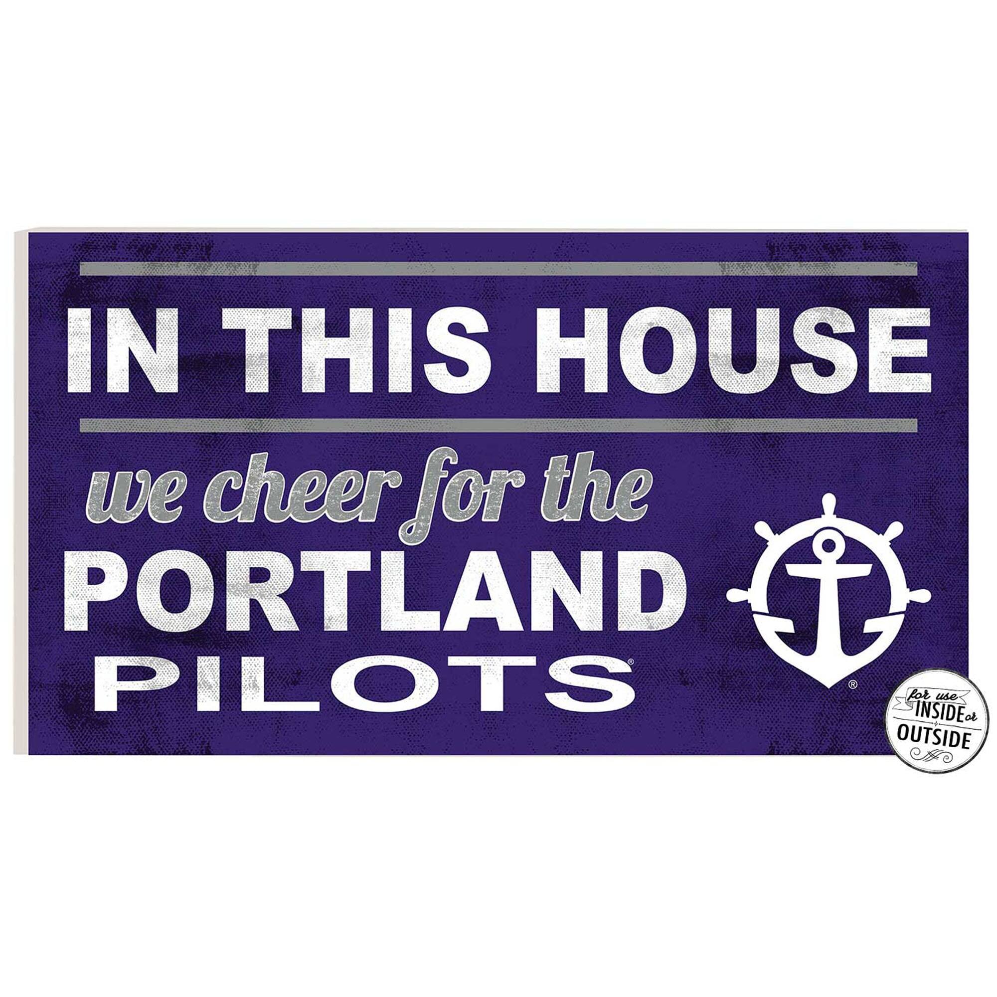 Portland Pilots 11" x 20" Indoor/Outdoor In This House Sign