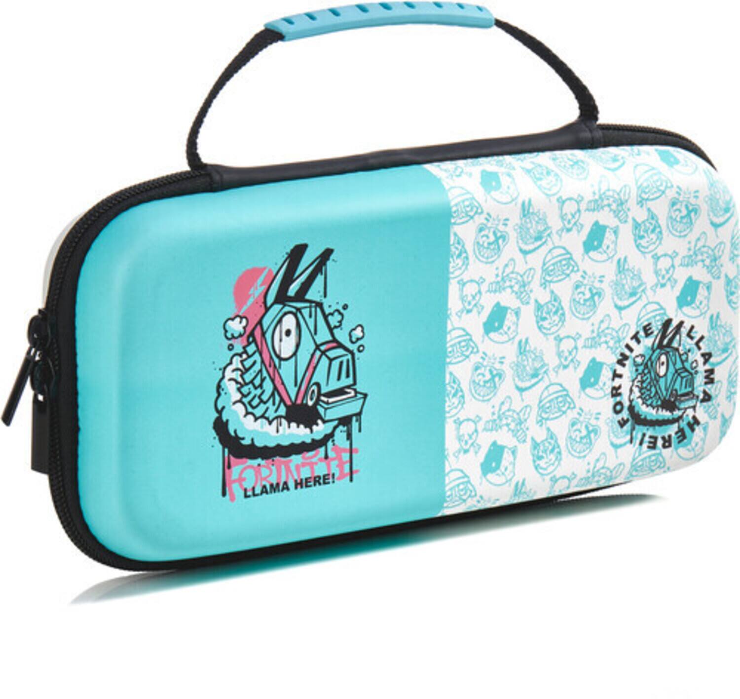 The corrected text is: "FORTNITE LLAMA HERE!"