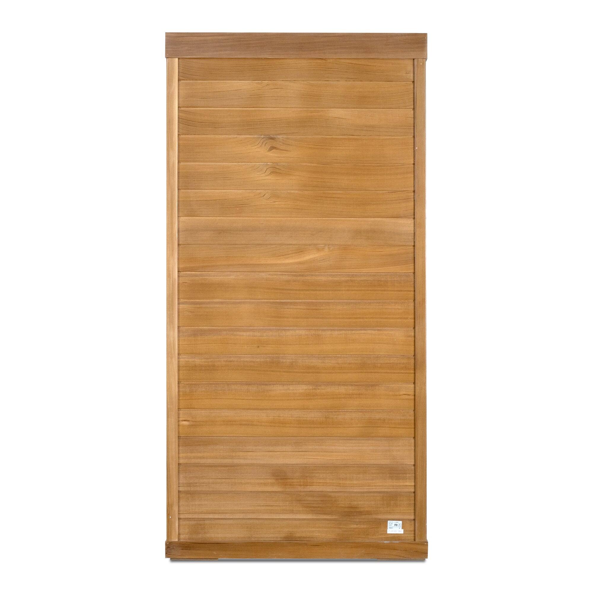 Left. Boyel Living - One Person Far Infrared Red Cedar Indoor Sauna with Bluetooth and LED Light - Red.