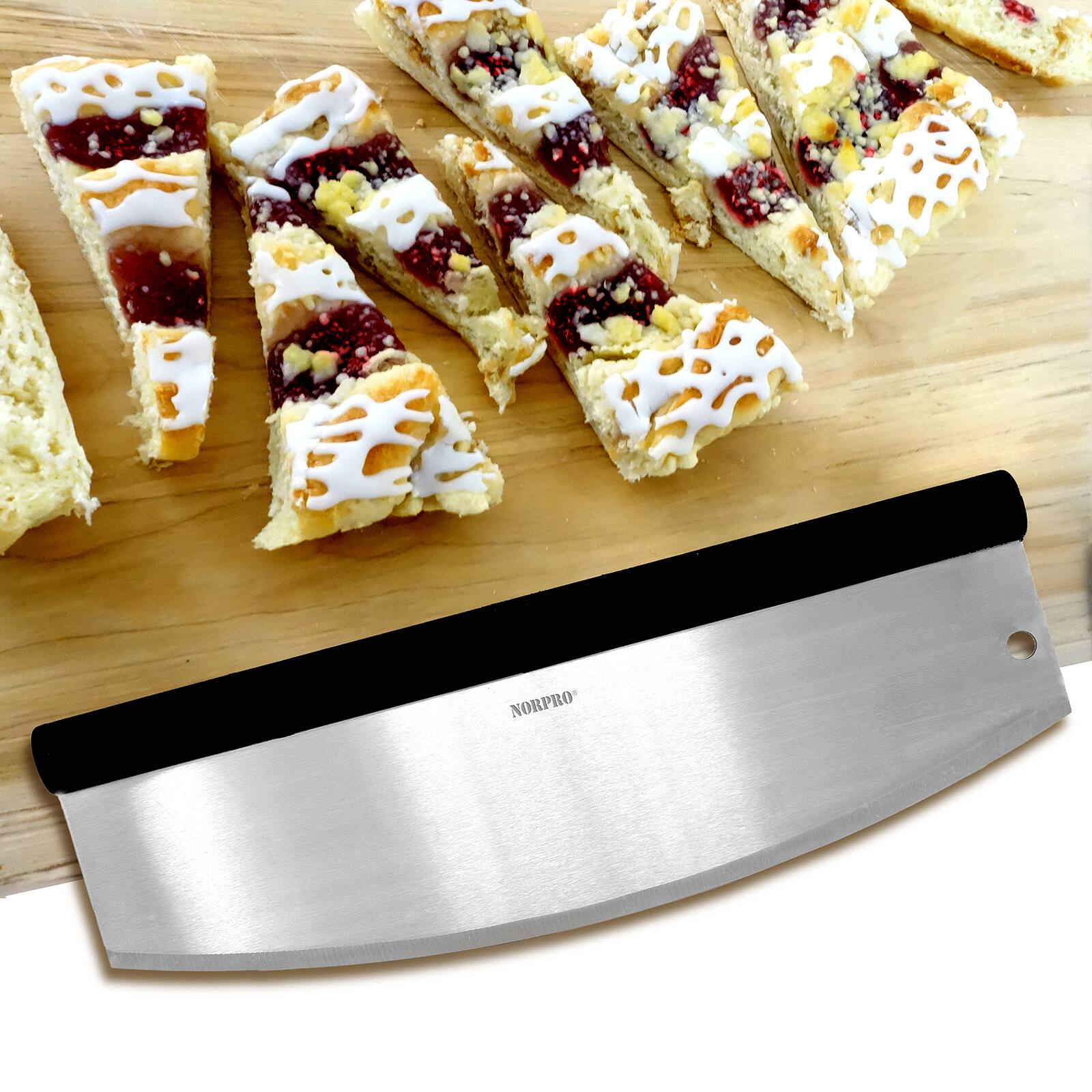 Alt View 2. Norpro - Grip EZ Multi Use Rocking Pizza Cuttler, Stainless Steel - Black.