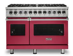 Viking - 5-Series Dual Fuel Self-Clean 48"W Sealed Burner Range - Valentine - Front_Zoom