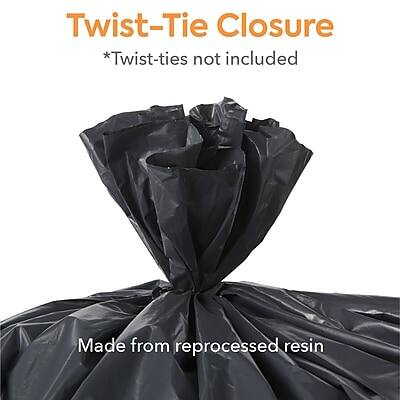 Twist-Tie Closure  
*Twist-ties not included  

Made from reprocessed resin