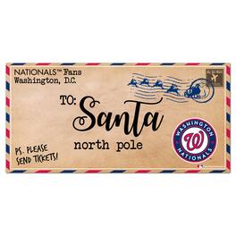 Fan Creations - Washington Nationals 6'' x 12'' Letter to Santa Sign - Multicolor