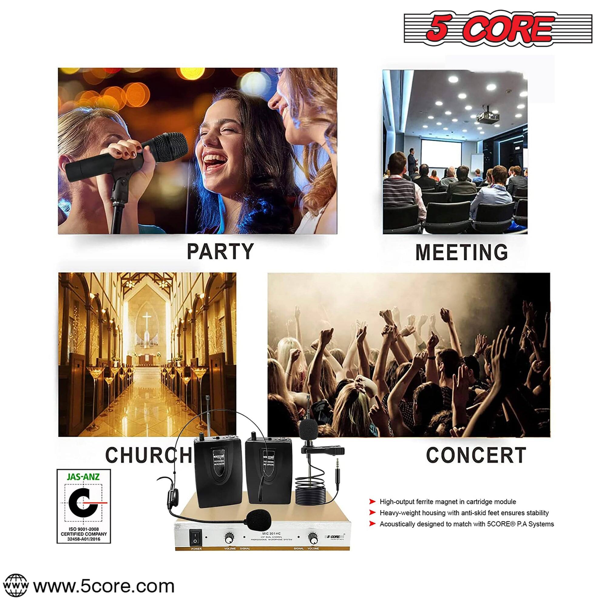 5 CORE PARTY MEETING CHURCH CONCERT High-output ferrite magnet in cartridge module Heavy-weight housing with anti-skid feet ensures stability Accustically designed to match with SCORE PA Systems www.5core.com JAS-ANZ G 40 nthin_c CERTIFIO COMPANY 22158-202015